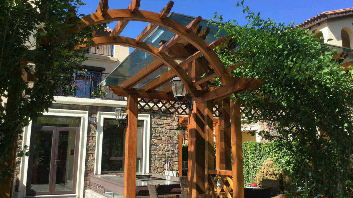 防腐木-小院门头