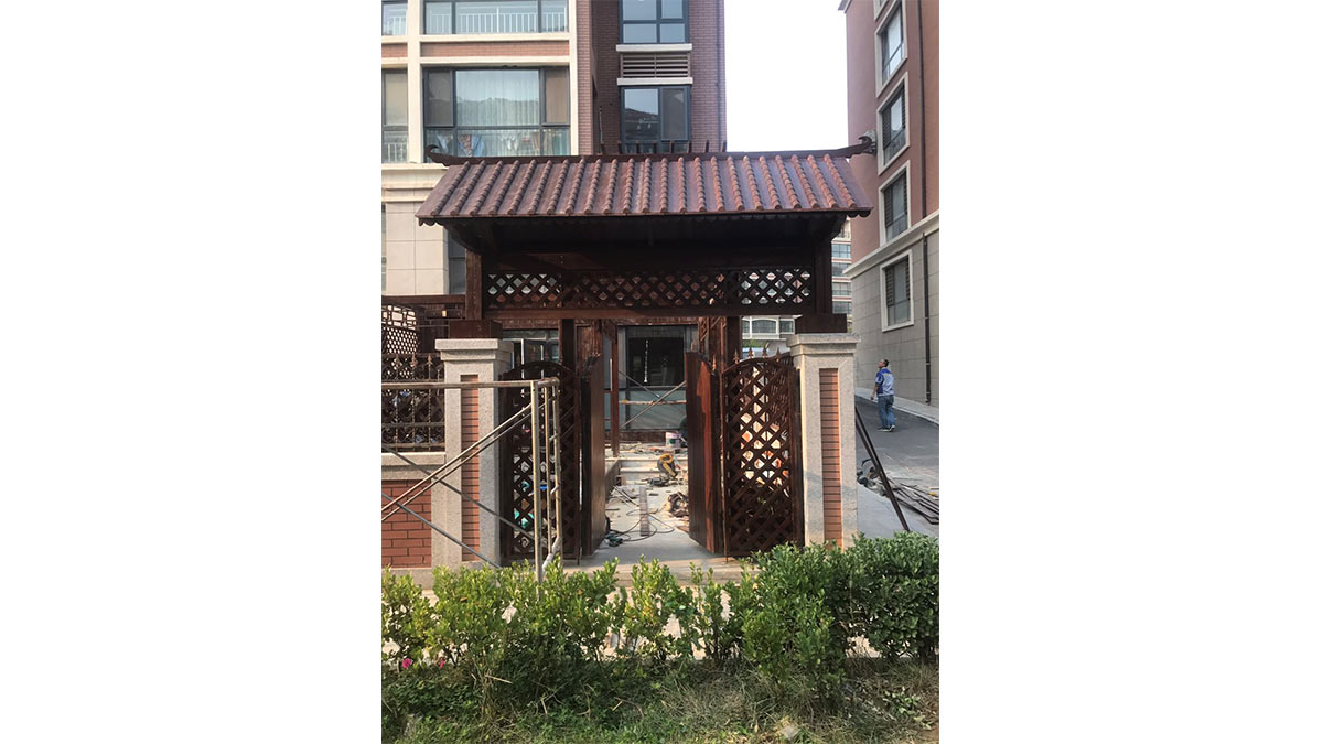 防腐木-小院门头