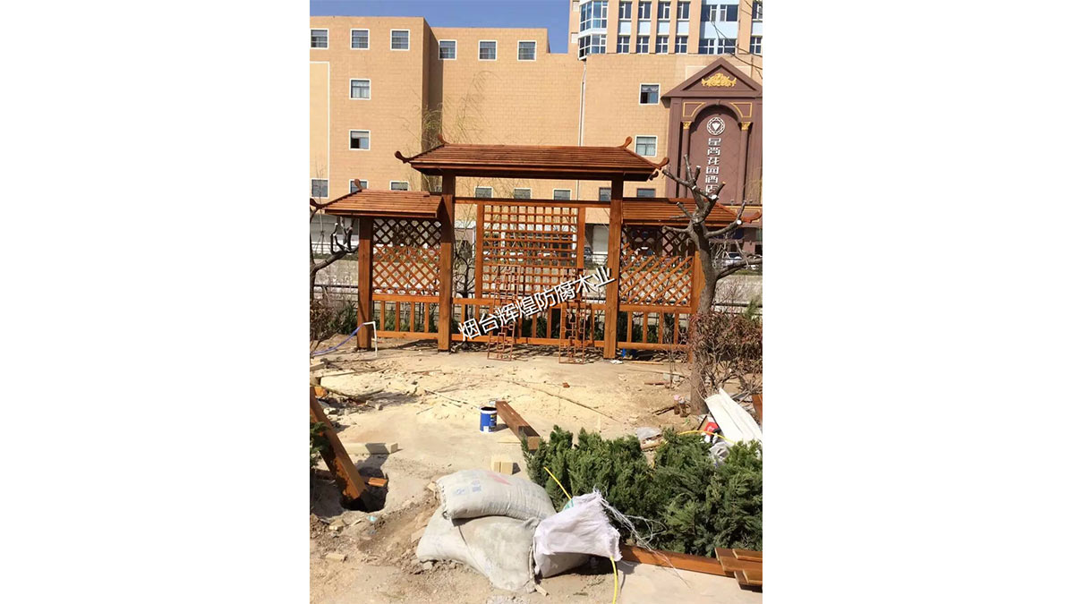 防腐木-小院门头